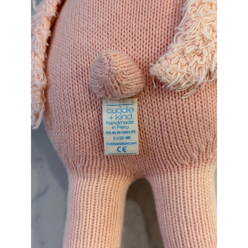 Cuddle + Kind Penelope the Flamingo Regular 20" Hand Knit Plush Doll EUC - Picture 4 of 6